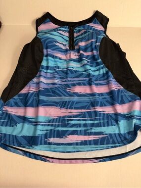 Angel Season Racerback Tank in Navy, Teal & Pink